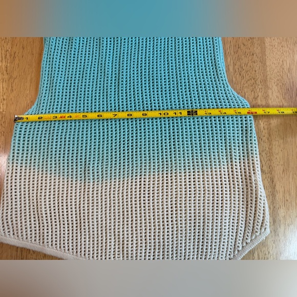 Princess Polly Auralia Knit Maxi Skirt & Top set Blue/Cream Ombre US Size 12 - Picture 9 of 10